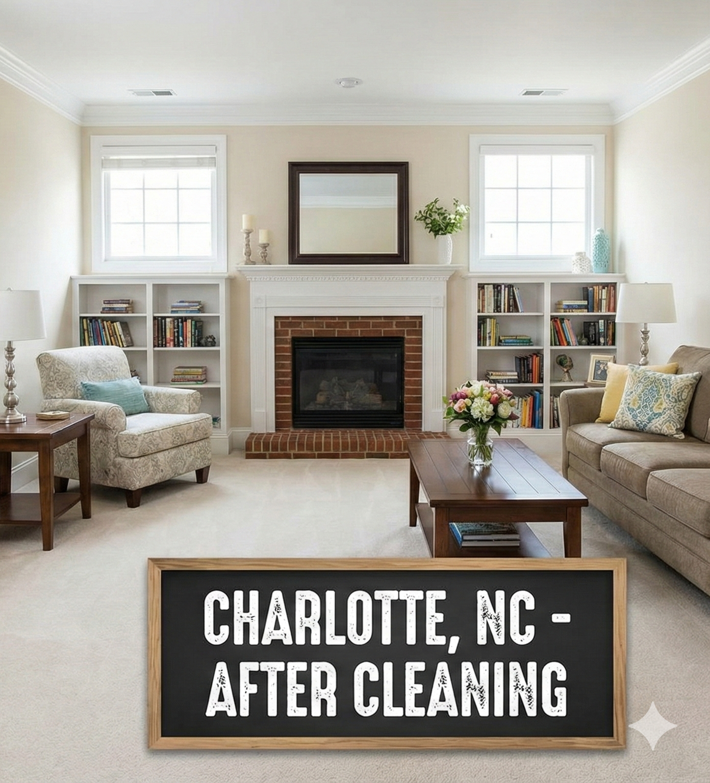 After handyman work in Charlotte